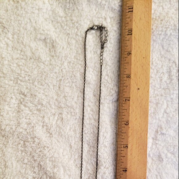 Vintage Spooky Black Widow Spider Necklace Black, Metal - Picture 6 of 6